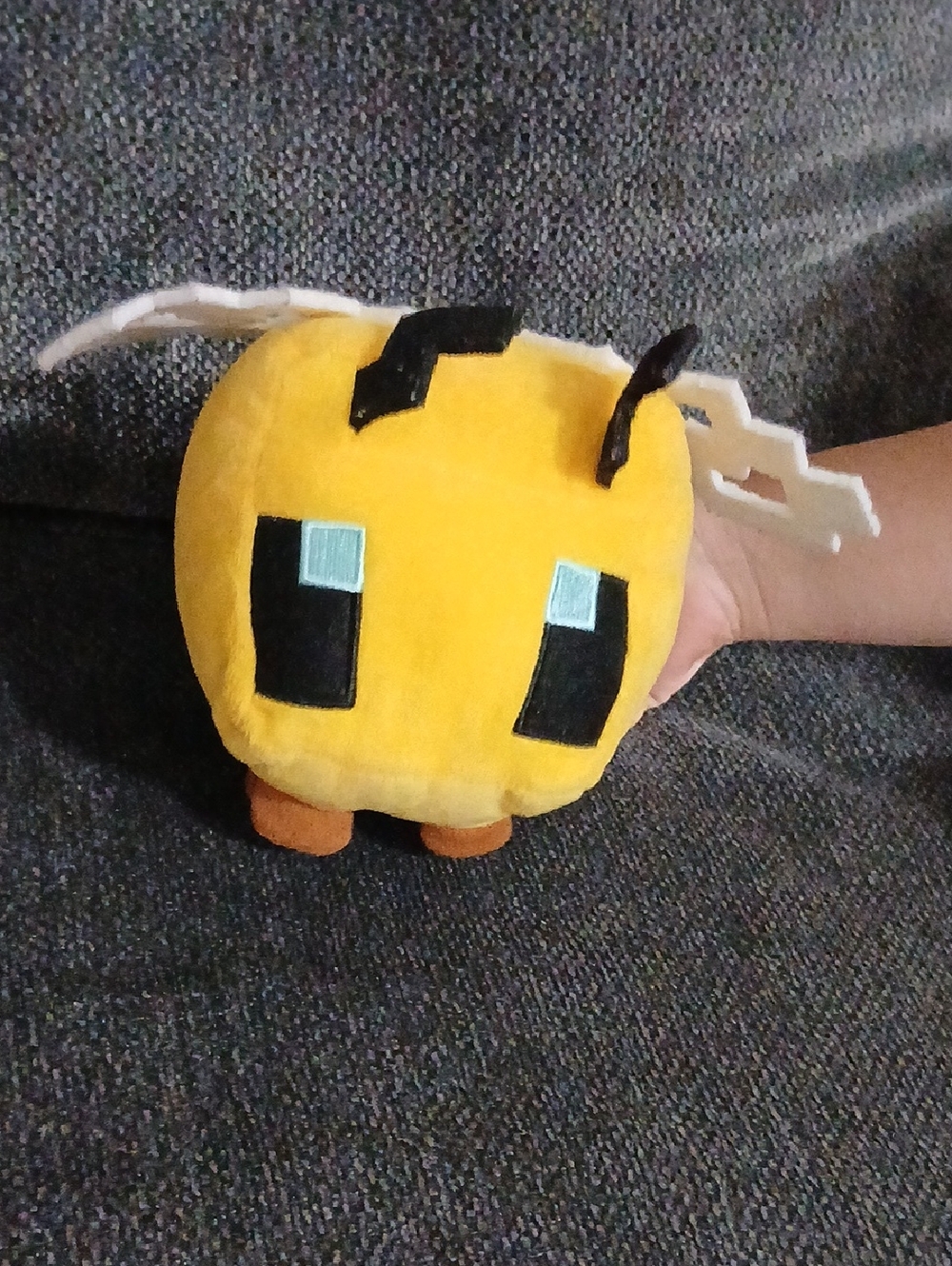 Minecraft Yellow Bee Plush Cute Square Bee Plushie